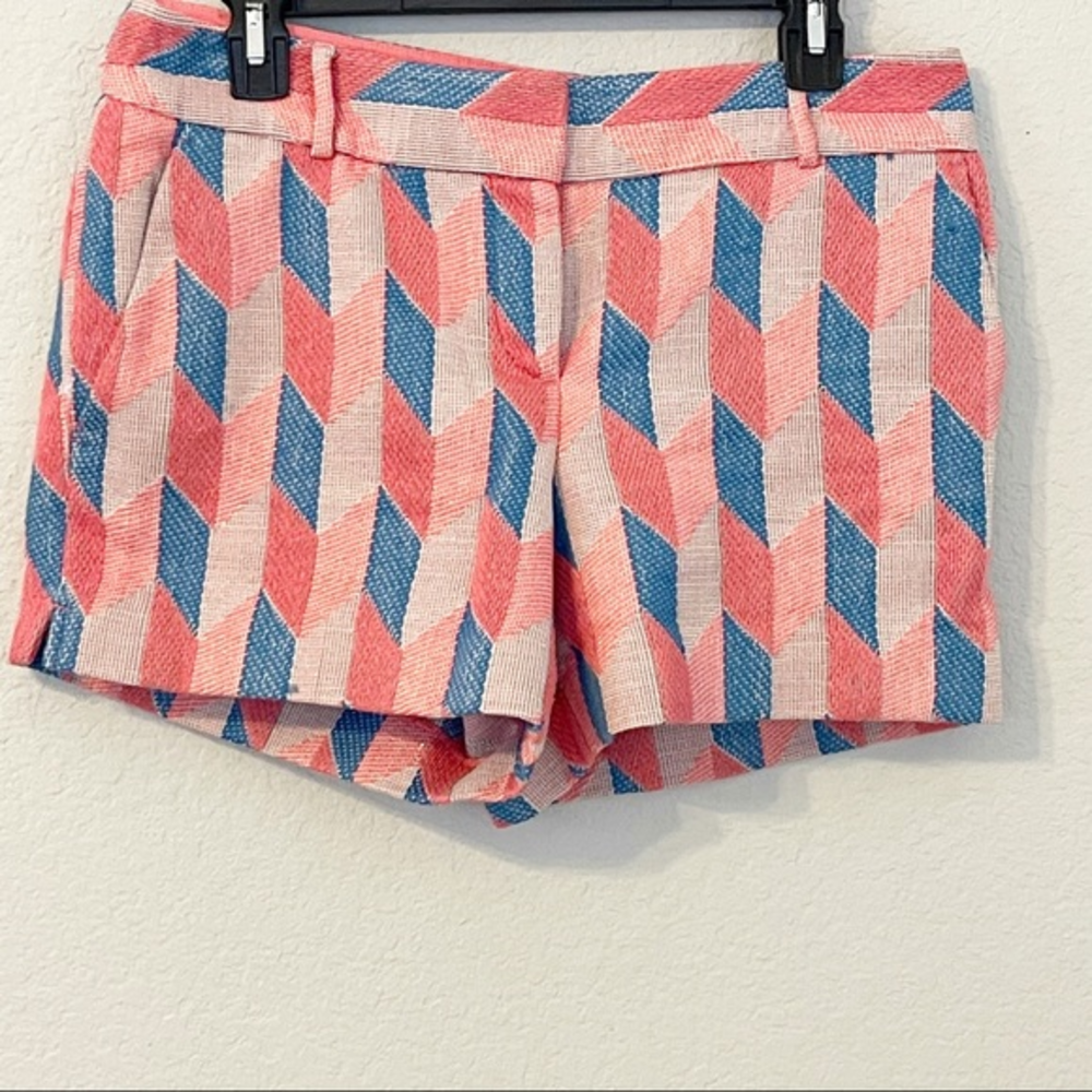 LOFT Pink Metallic Woven Shorts 4